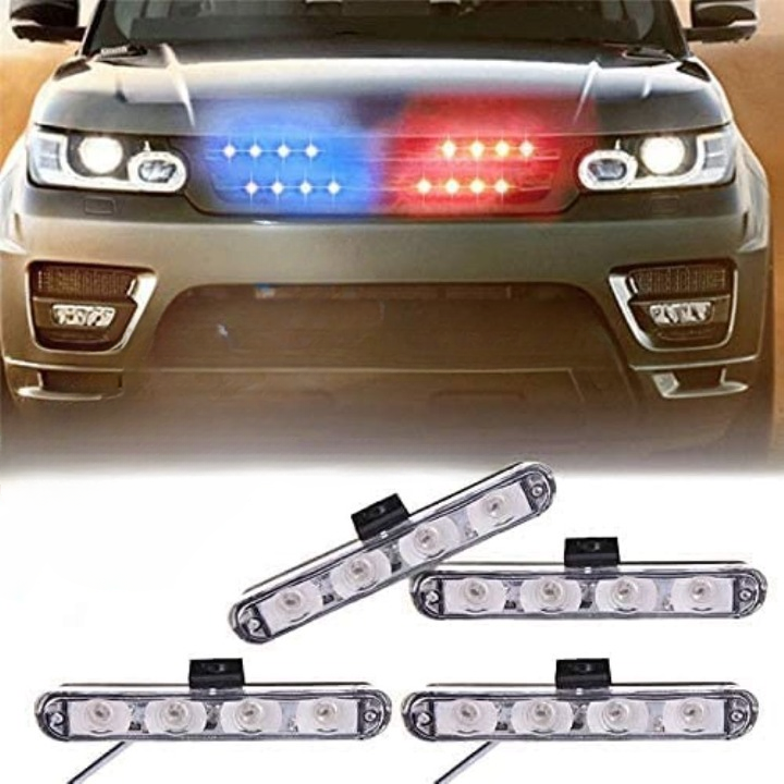 Flasher Red/blue light Grill  Light Without Remote