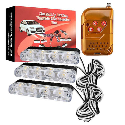 Flasher Red/blue light Grill  Light With Remote