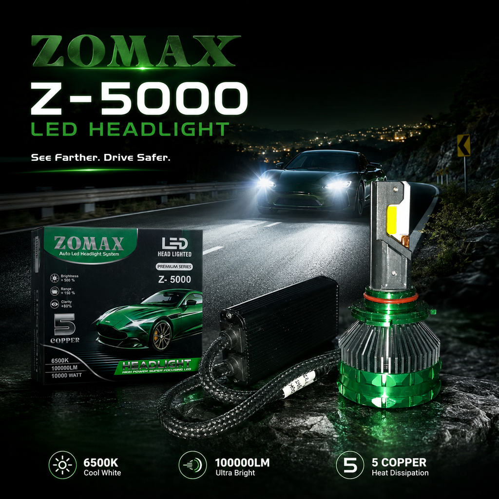 ZOMAX Z-5000 LED Headlight Bulbs – H4 / H11 / 9005 / 9006 (With Box)
