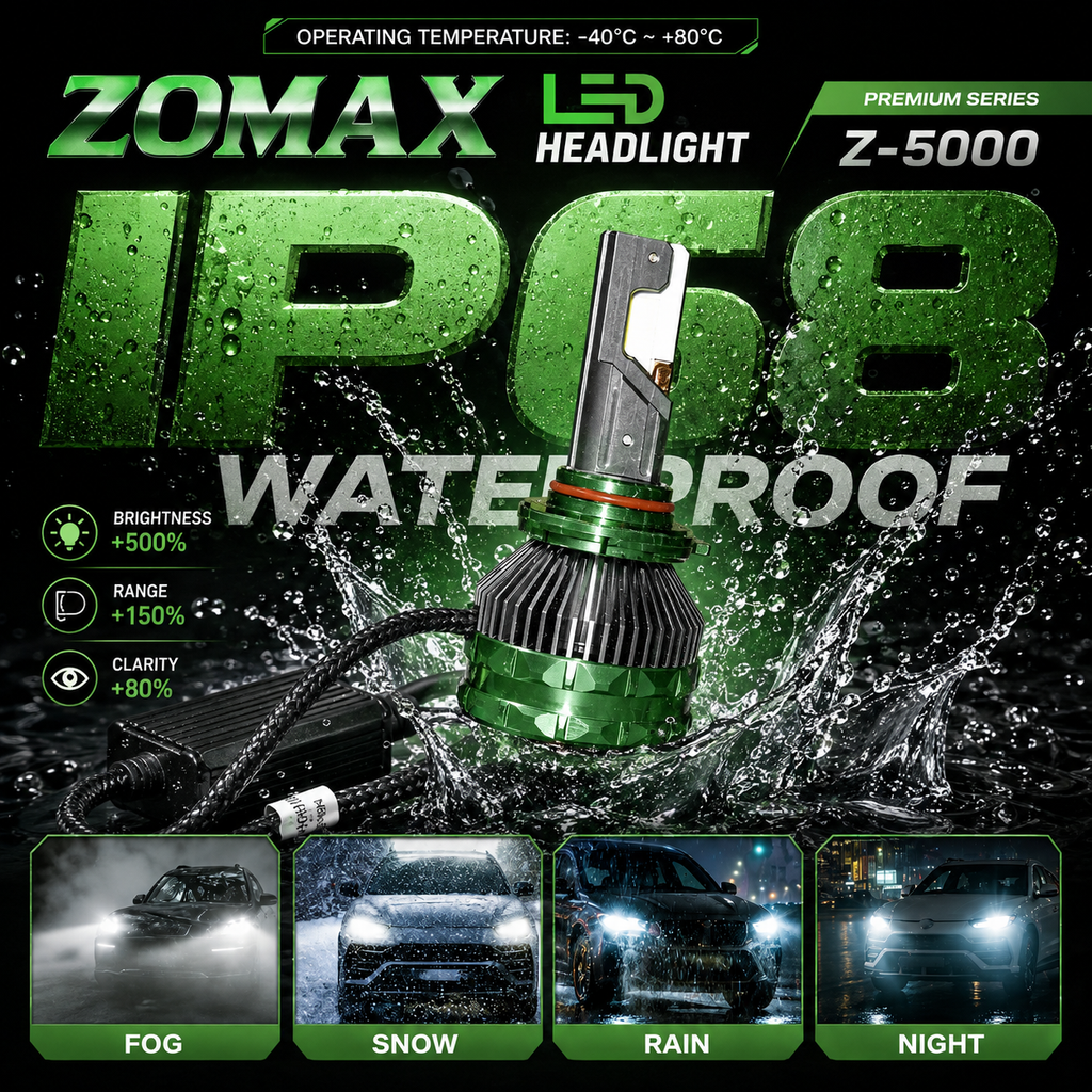 ZOMAX Z-5000 LED Headlight Bulbs – H4 / H11 / 9005 / 9006 (With Box)