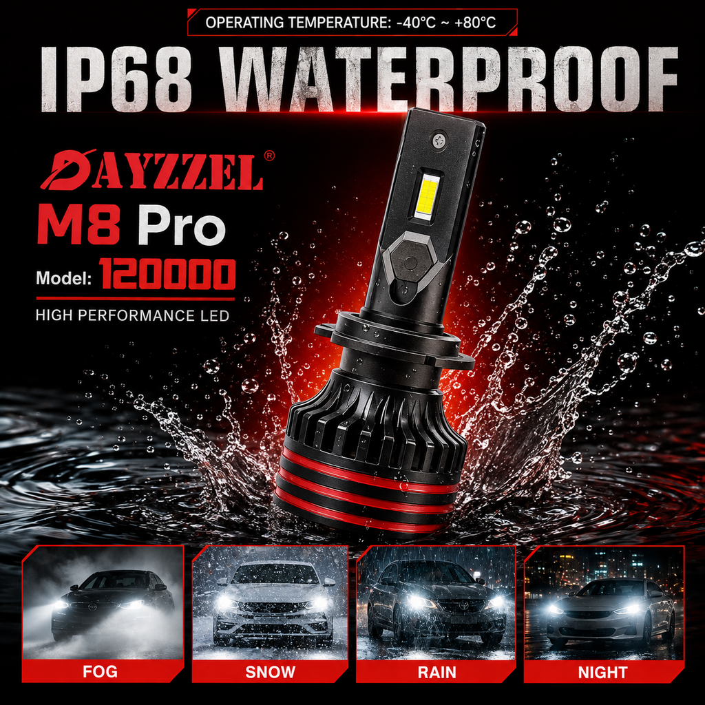 DAYZZEL M8 Pro LED Headlight Bulbs – Model 120000 – 2 LED Bulbs